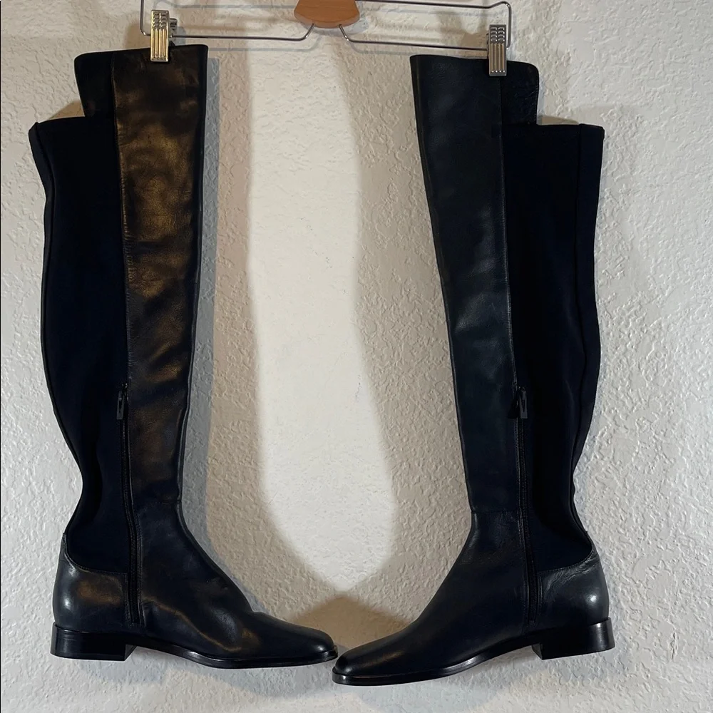 Via Spiga Women's Varun Leather/Stretch Over The Knee Boots Black Size 7.5 NEW - Picture 9 of 13